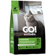 GO'KITCHEN Сухой корм для котят и кошек с лососем, морской рыбой, фруктами и овощами 1,36 кг