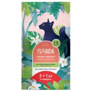 FLORIDA Сухой корм для взрослых стерилизованных кошек с лососем и черникой 4 кг