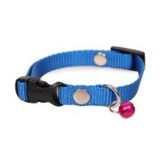 RICH BREED Ошейник нейлон для кошек с колокольчиком, голубой, S, 18-34 см