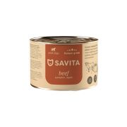SAVITA Консервы для взрослых собак, с говядиной, тыквой и яблоком 0,24 кг