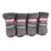 FOR MY DOGS Сапоги с усиленным носком на резиновой подошве, серый, 4, длина 5,5; ширина 4,2 см