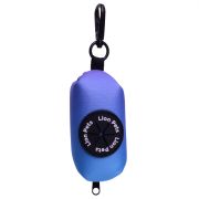 LION LPD-100-6 Сумочка диспенсер для уборки за животным, голубой неон, 8*5*5 см