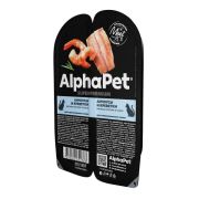 ALPHA PET Влажный корм для стерилизованных кошек с анчоусом и креветками в блистере 0,08 кг