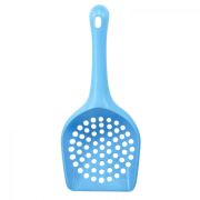 TRIOL Совок для кошачьего туалета круглая ячейка, пластик, голубой, 262*112*43 мм