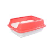 TRIOL Туалет для кошек прямоугольный с высоким бортом Пушок, серый, 455*350*190 мм