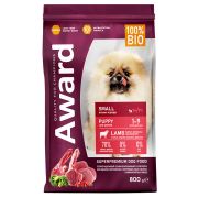 AWARD Сухой корм для щенков,беременных и кормящих собак мини пород с ягнёнком и индейкой 0,8 кг