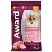 AWARD Сухой корм для котят и беременных кошек с индейкой 1,5 кг