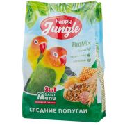 HAPPY JUNGLE Корм для средних попугаев 0,5 кг