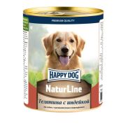 HAPPY DOG Natur Line Консервы для собак с чувствительным пищеварением с телятиной и индейкой 0.97 кг