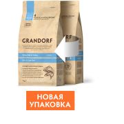 GRANDORF Сухой корм для взрослых кошек с проблемной кожей и шерстью с белой рыбой и рисом 0,4 кг