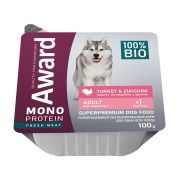 AWARD Monoprotein Паштет для взрослых собак из индейки с цукини 0,1 кг