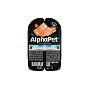 ALPHA PET Влажный корм для взрослых кошек с паштетом из лосося в блистере 0,08 кг