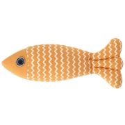 RICH BREED Игрушка для кошек Рыбка Полосатик с кошачьей мятой, желтый, 21*8 см