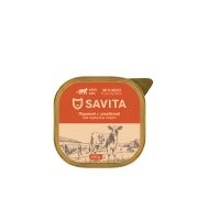 SAVITA Консервы для взрослых кошек, паштет со свежей говядиной 0,1 кг