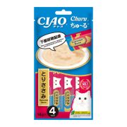 INABA Ciao Churu Пюре из куриного филе для кошек, для здоровья мочеполовой системы, 4 шт*0,014 кг