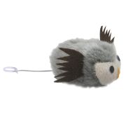 EBI Игрушка для кошек мягкая, вибрирующая «Бегающая Сова», серая, 7,6 см