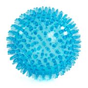 ELITEDOG Игрушка для собак Мяч с шипами, голубая, резиновая, M, 9,1 см