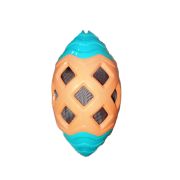 RICH BREED Игрушка для собак с шуршащим наполнителем, РЕГБИ, оранжевый/бирюзовый, 16,5*8 см