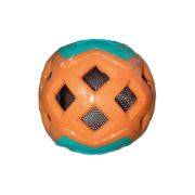 RICH BREED Игрушка для собак с шуршащим наполнителем, МЯЧ, оранжевый/бирюзовый, 8,5 см